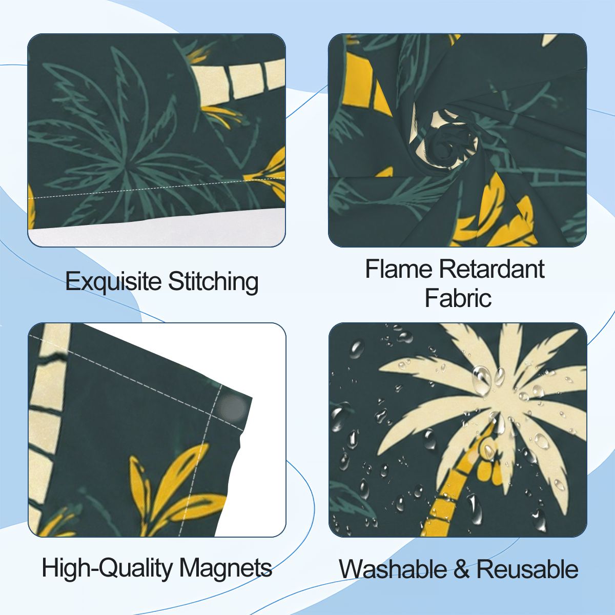Magnetic Fluorescent Light Covers for Ceiling Lights 4 Pcs