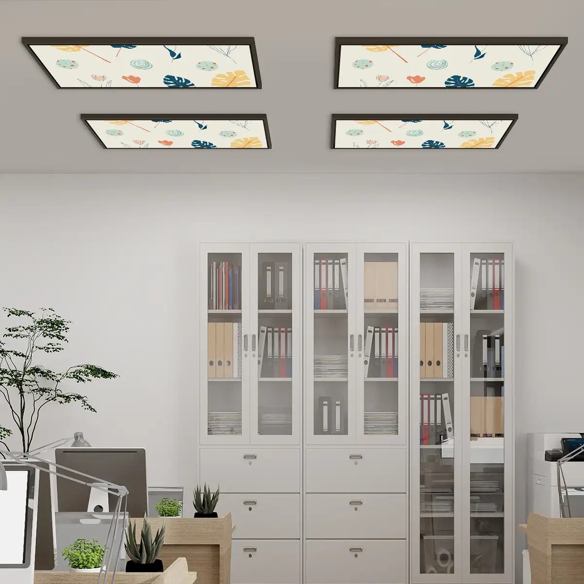 Fluorescent Light Covers for Ceiling Lights 4 Packs