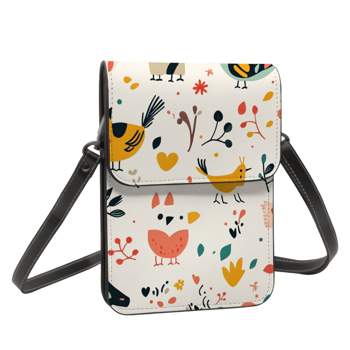 Leather Cell Phone Purse With Shoulder Strap