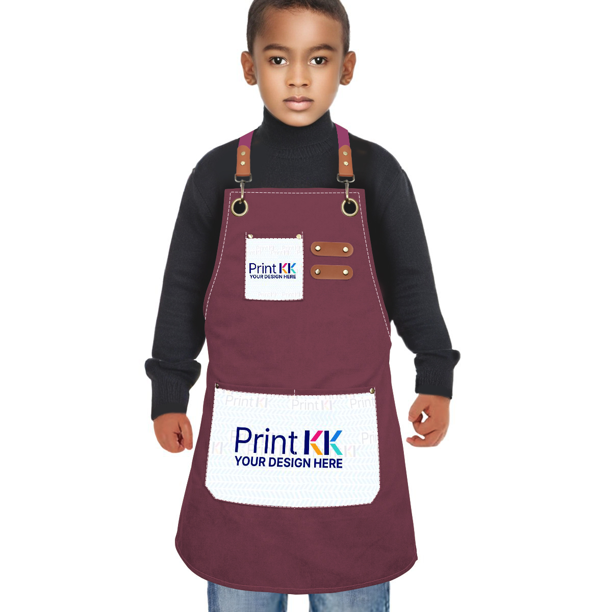 Children's Canvas Cross Back Apron with Pockets