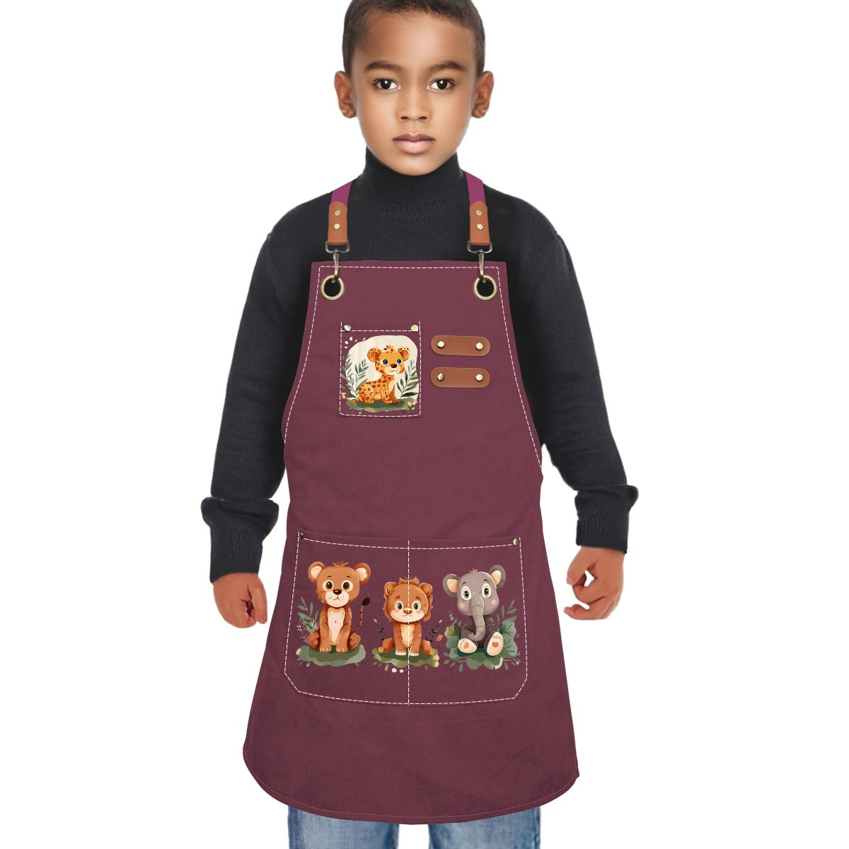 Children's Canvas Cross Back Apron with Pockets