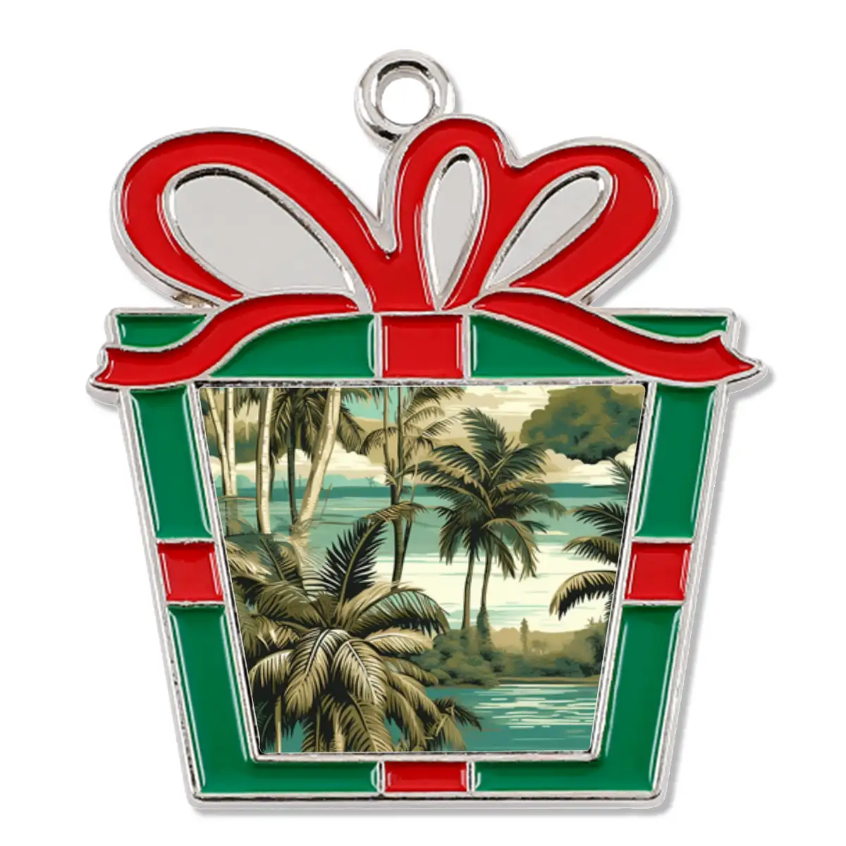 Trapezoid Christmas Decorations Alloy Pendants