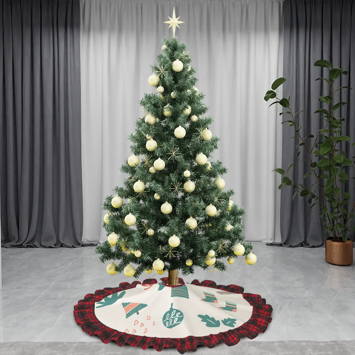 Plaid Christmas Tree Skirt