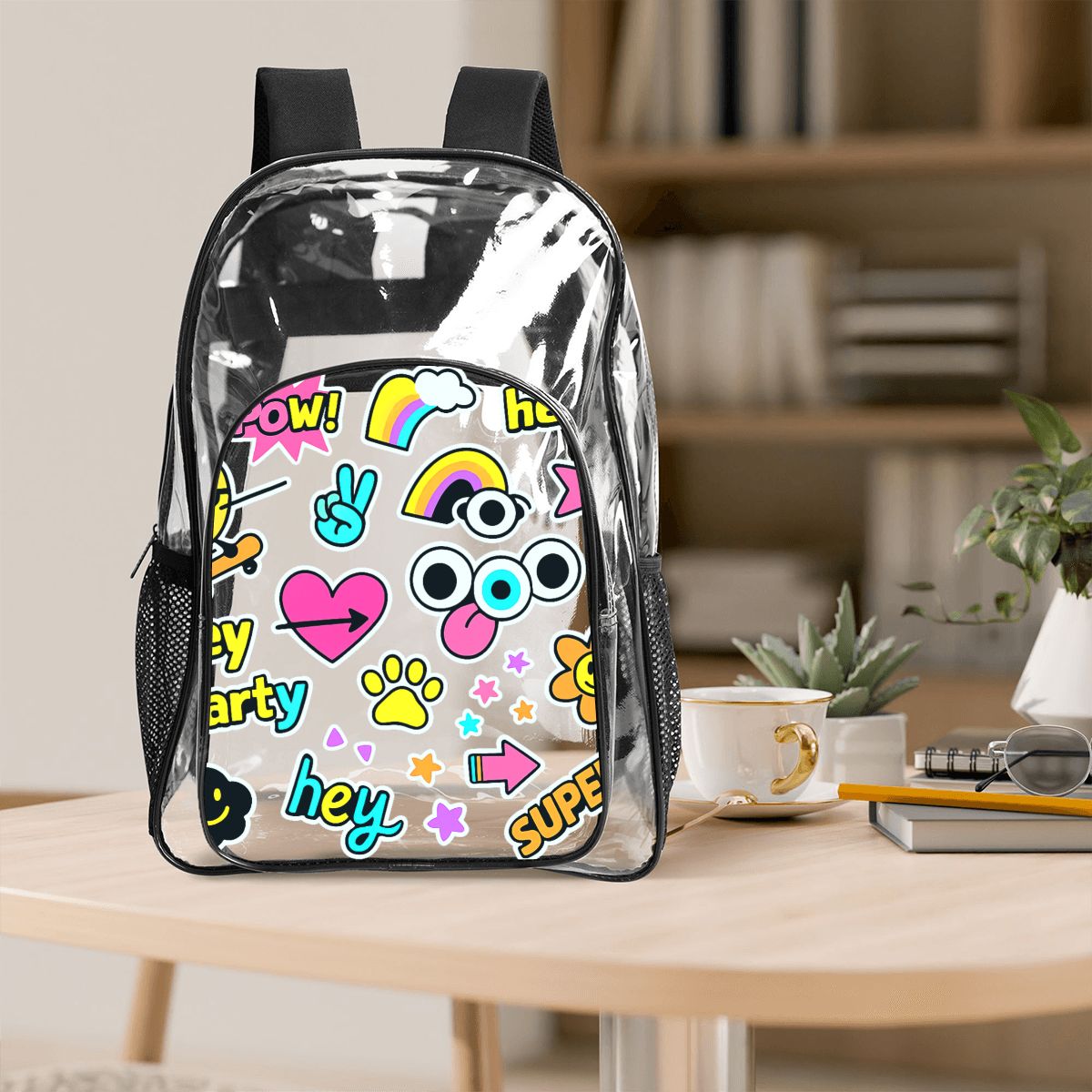 Clear Backpack Set of 3 (Backpack&Lunch Bag&Pencil Case)