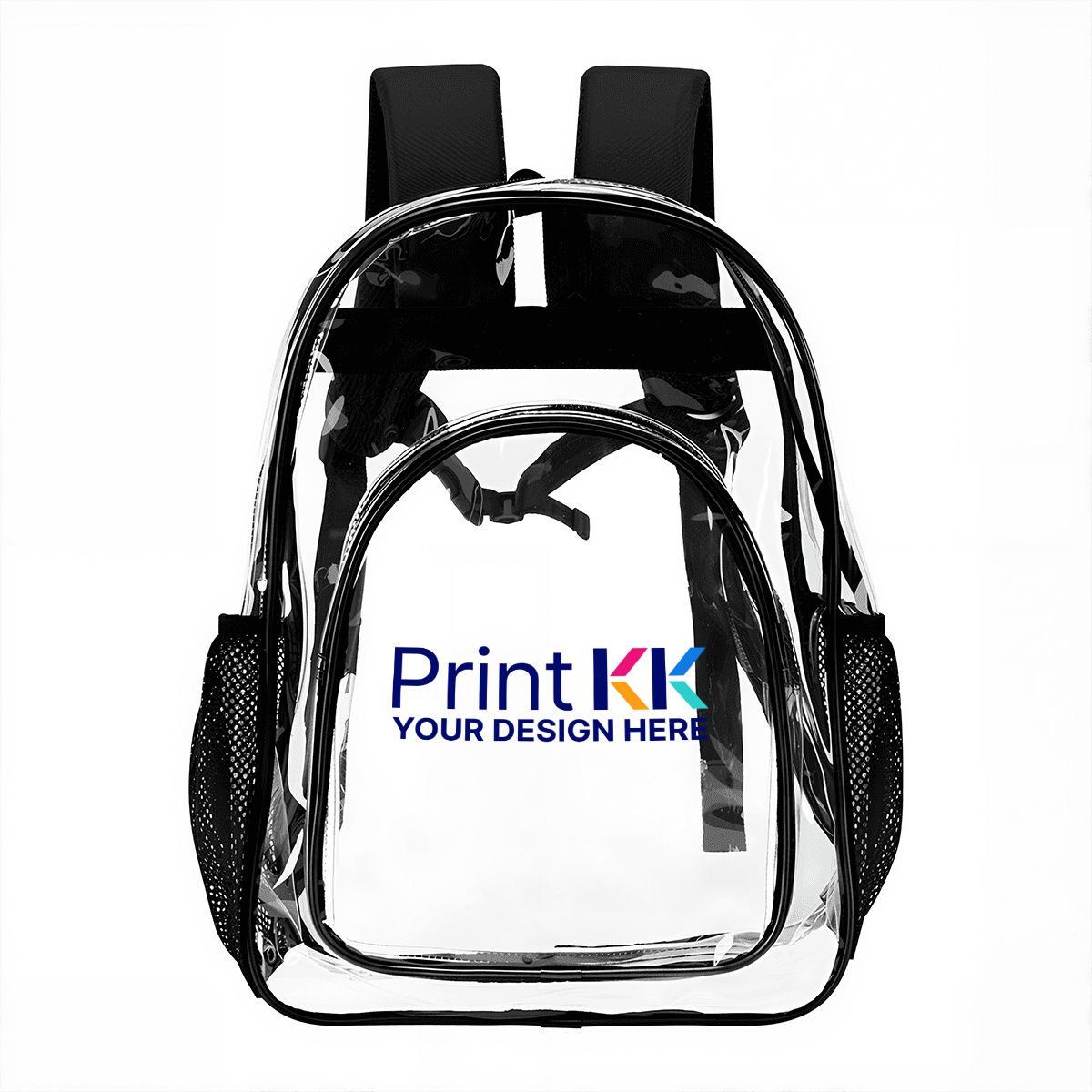 Sac à dos transparent avec poche en maille