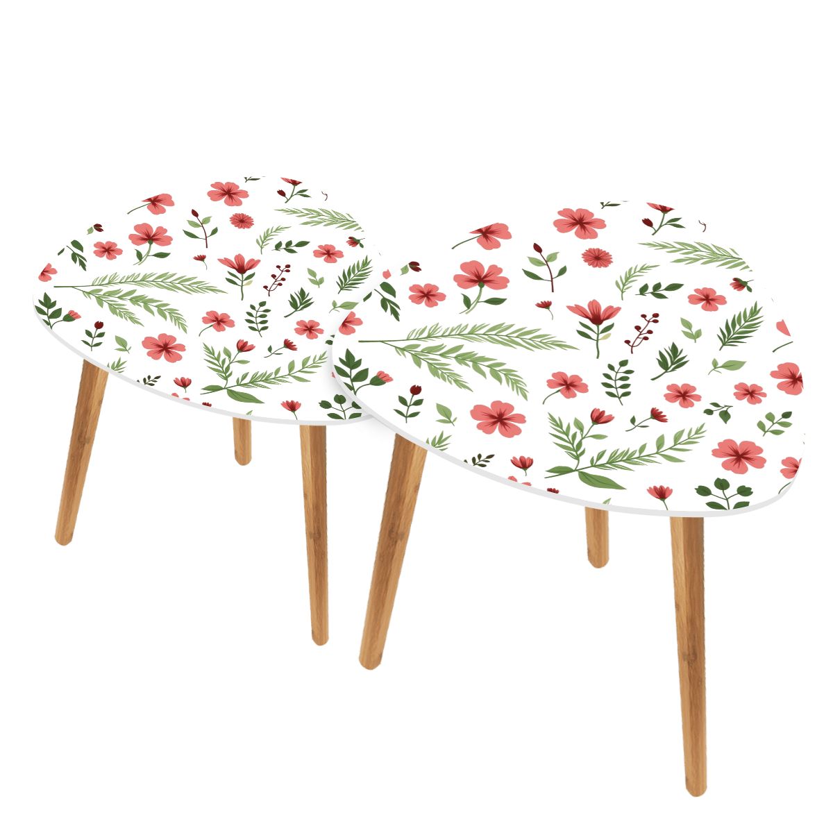 三角形テーブル 2点セット