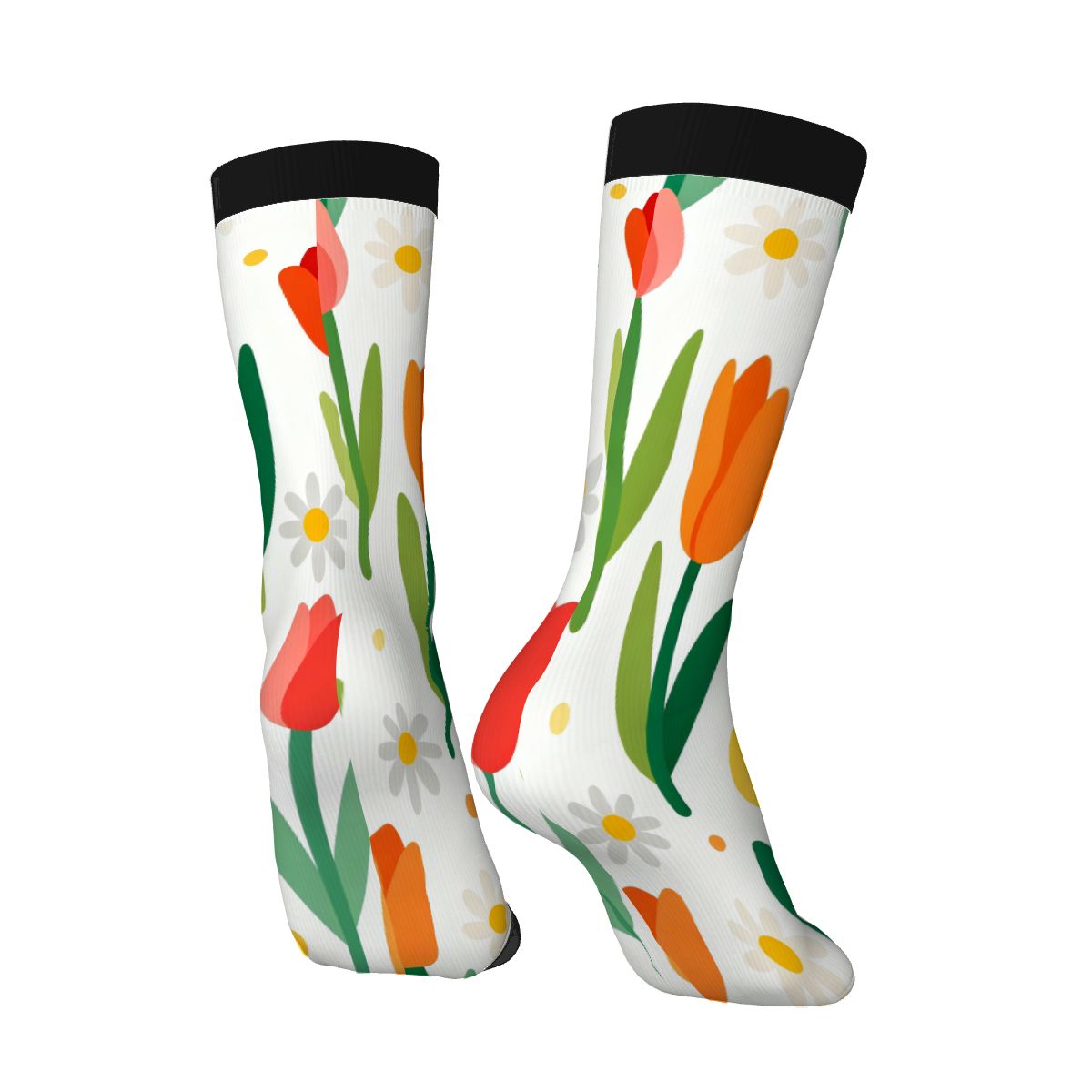 Color Contrast Crew Socks (Made in USA)