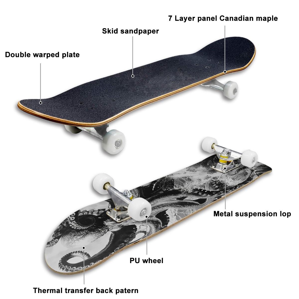 Complete Skateboard (Made in USA)