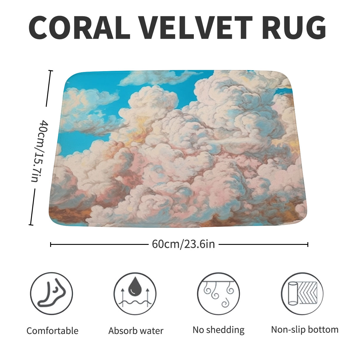 Thick Coral Velvet Rug