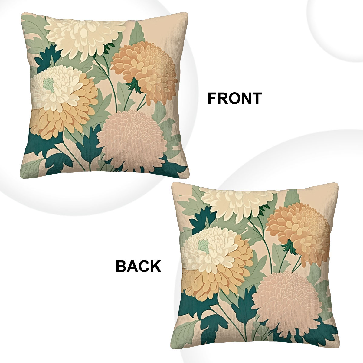 Corduroy Throw Pillow Covers with Core (Double-Sided Design)