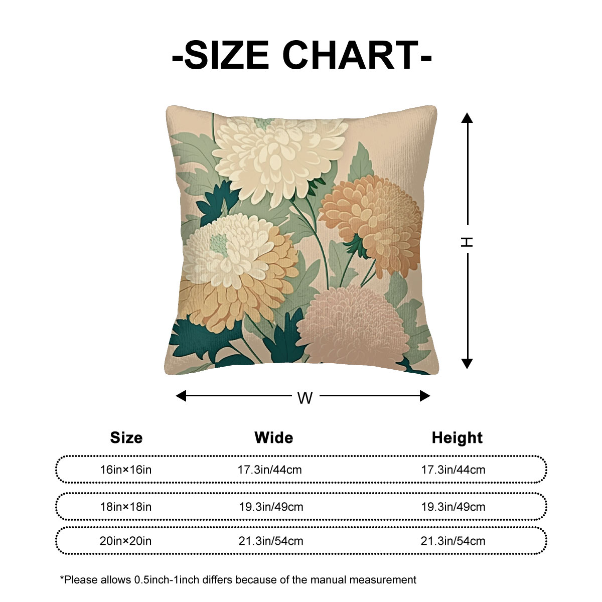 Corduroy Throw Pillow Covers with Core (Double-Sided Design)