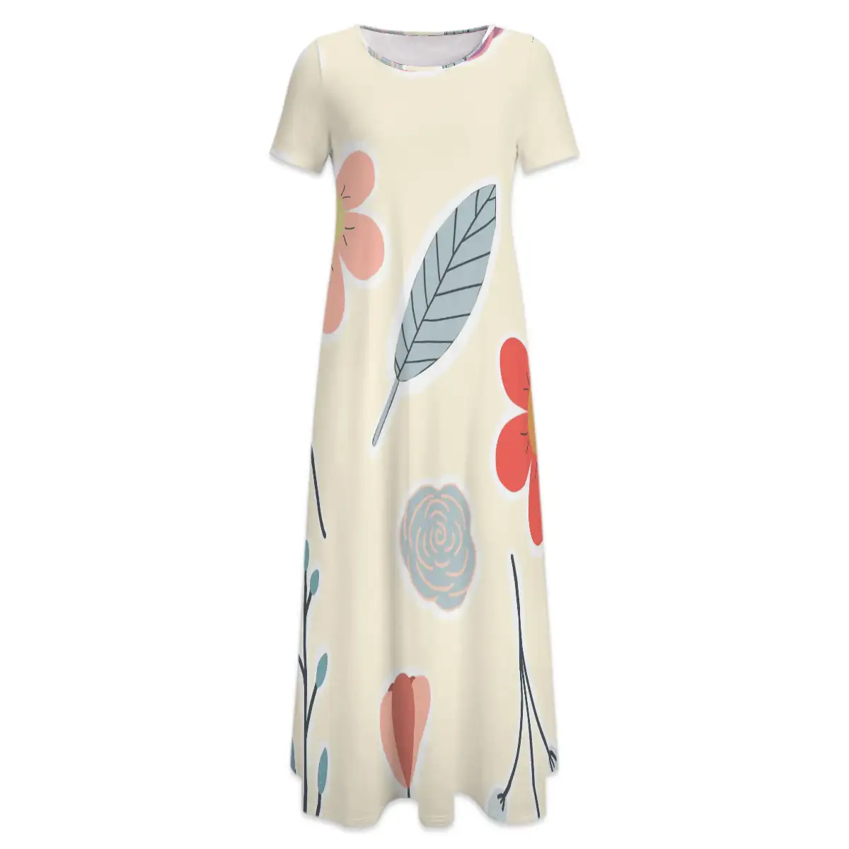 Short Sleeve Maxi Dress