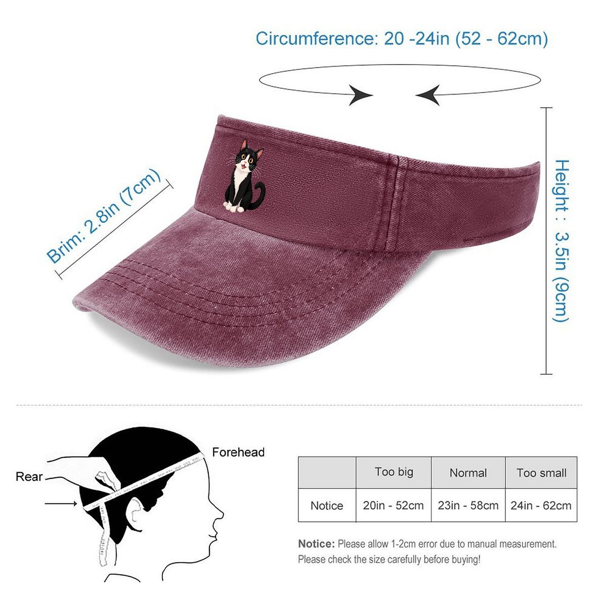 Denim Sun Visor