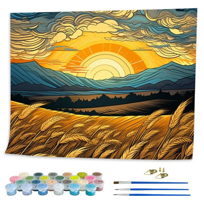 Frameless Paint by Numbers Kit for Adults (Horizontal)