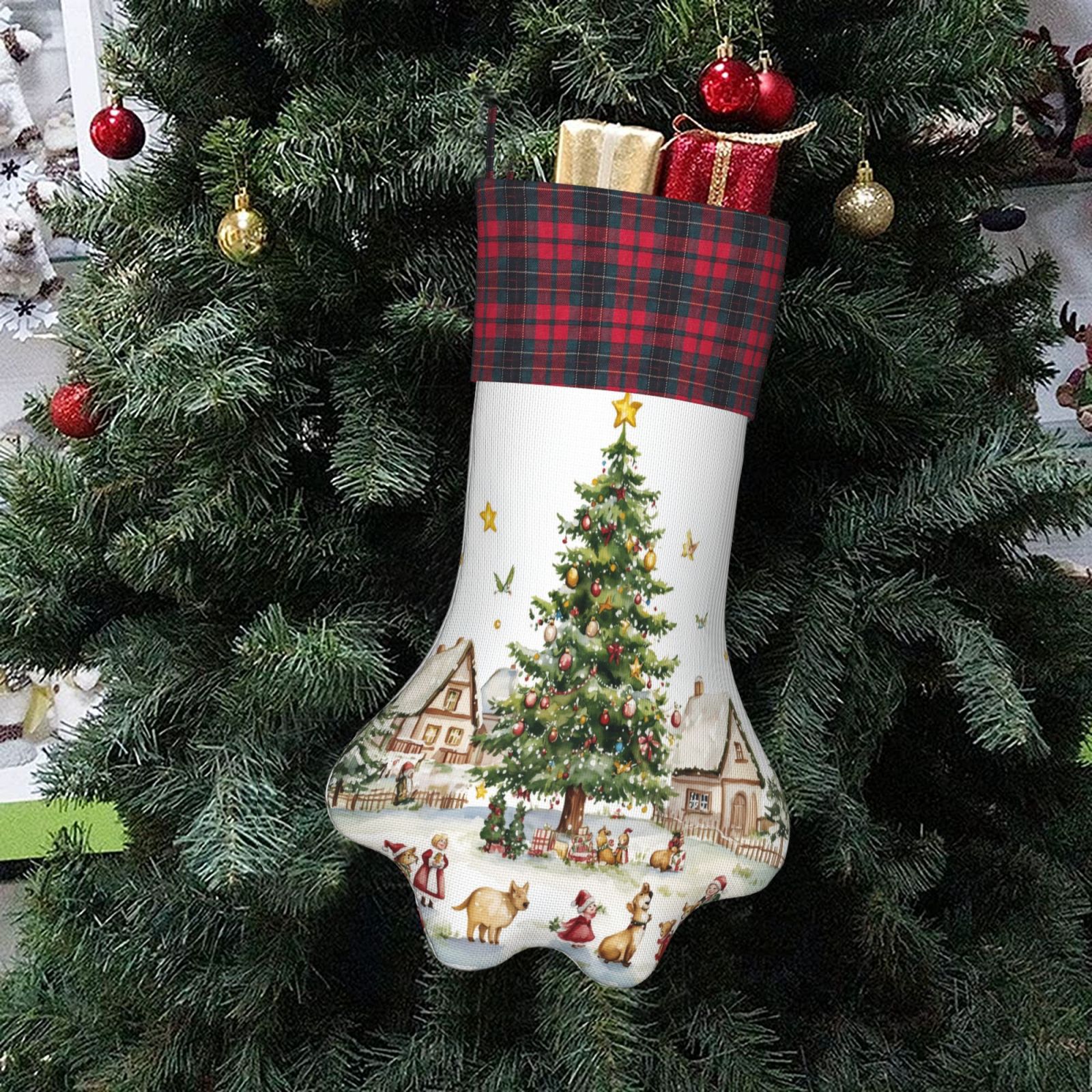 Dog Paw Christmas Stockings