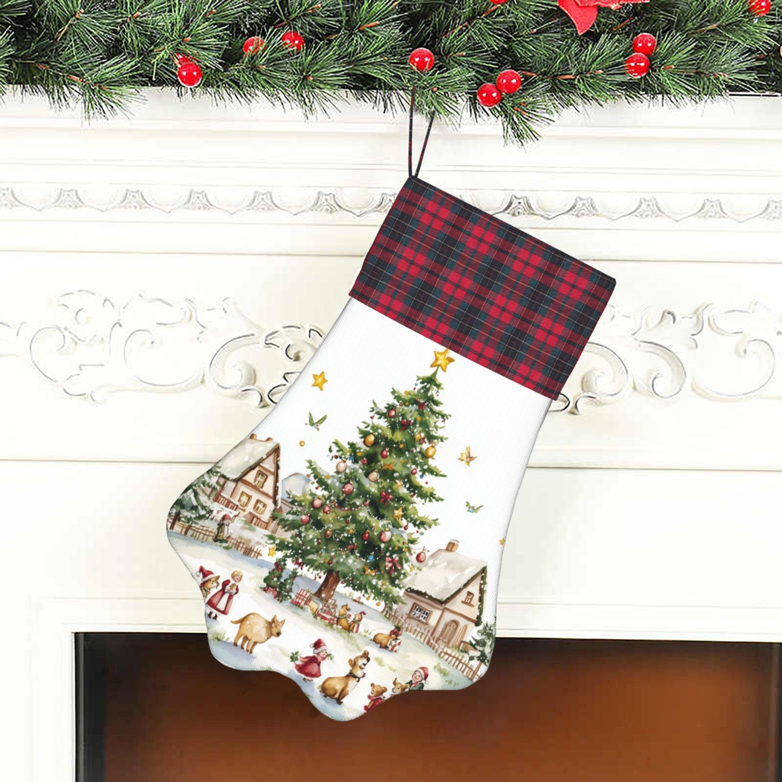 Dog Paw Christmas Stockings