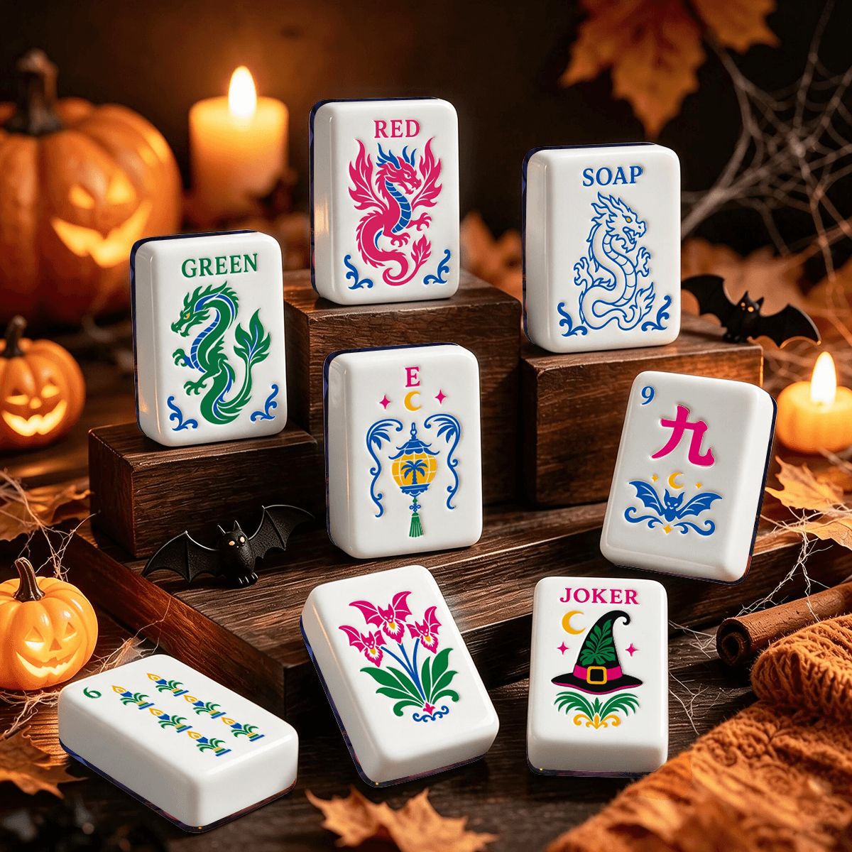 パンプキンヘックスハロウィン麻雀牌