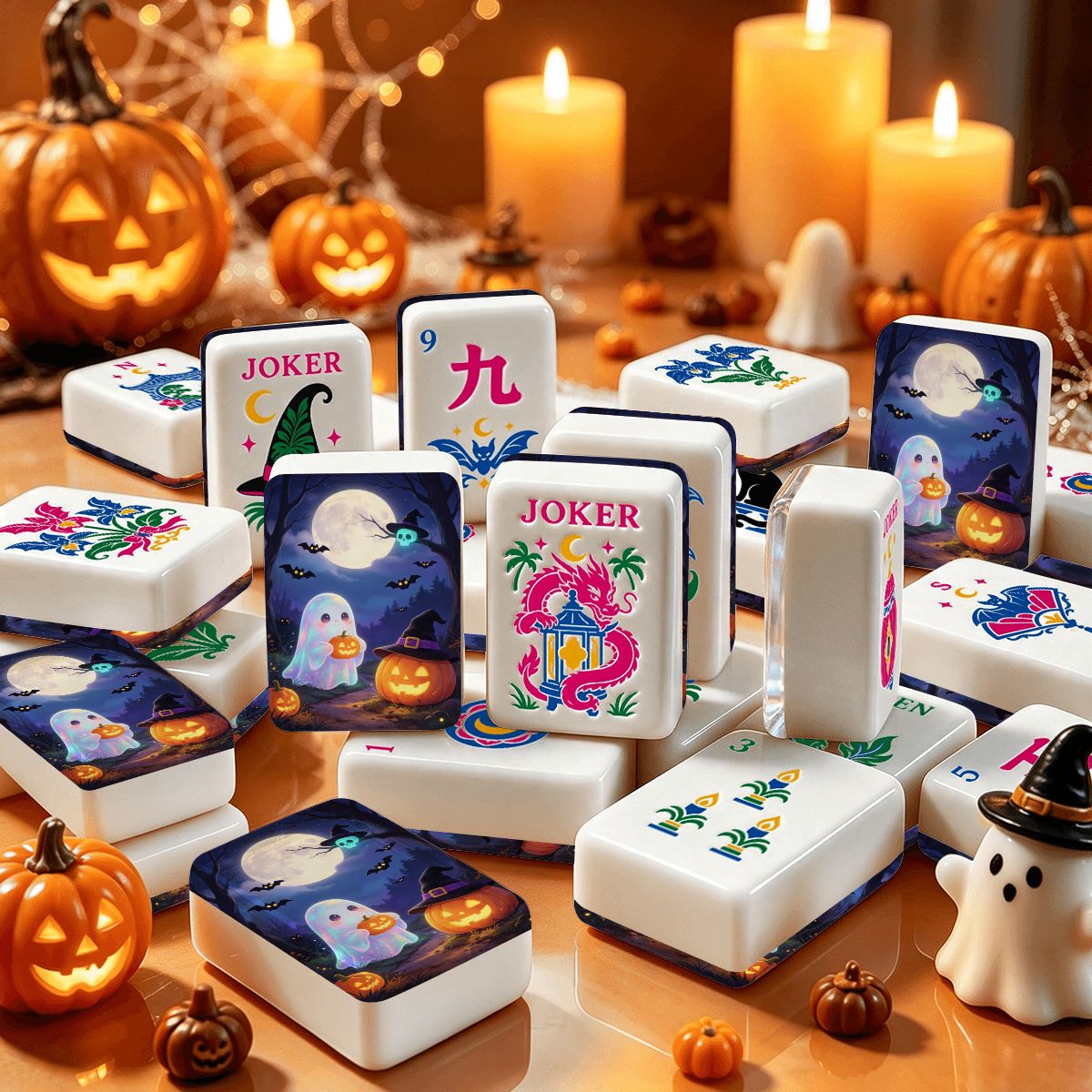 パンプキンヘックスハロウィン麻雀牌