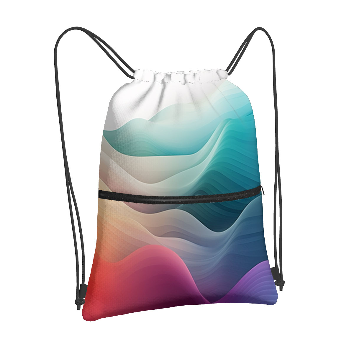 Zipper Drawstring Backpack