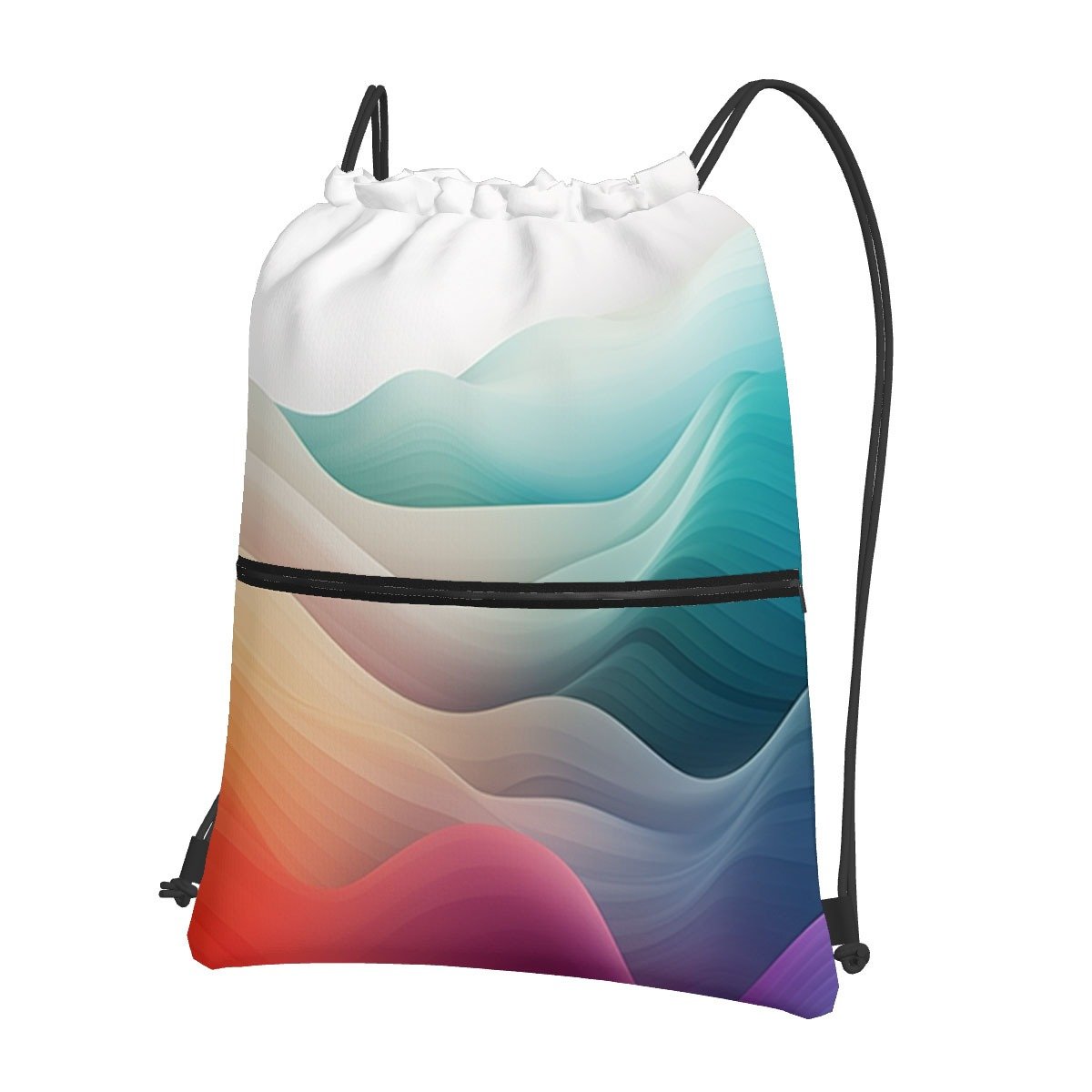 Zipper Drawstring Backpack