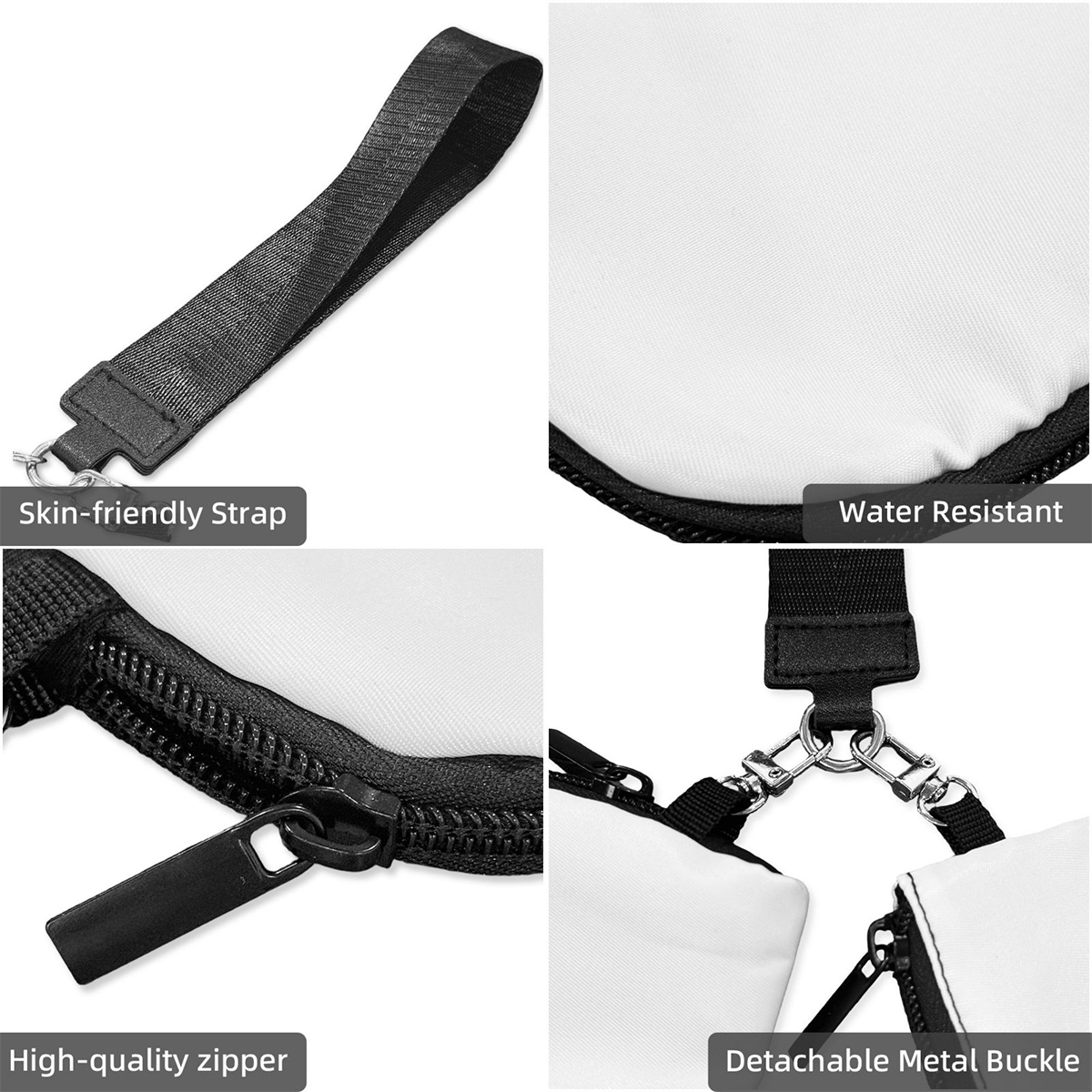 Dual Pouch Keychain Wristlet Wallet