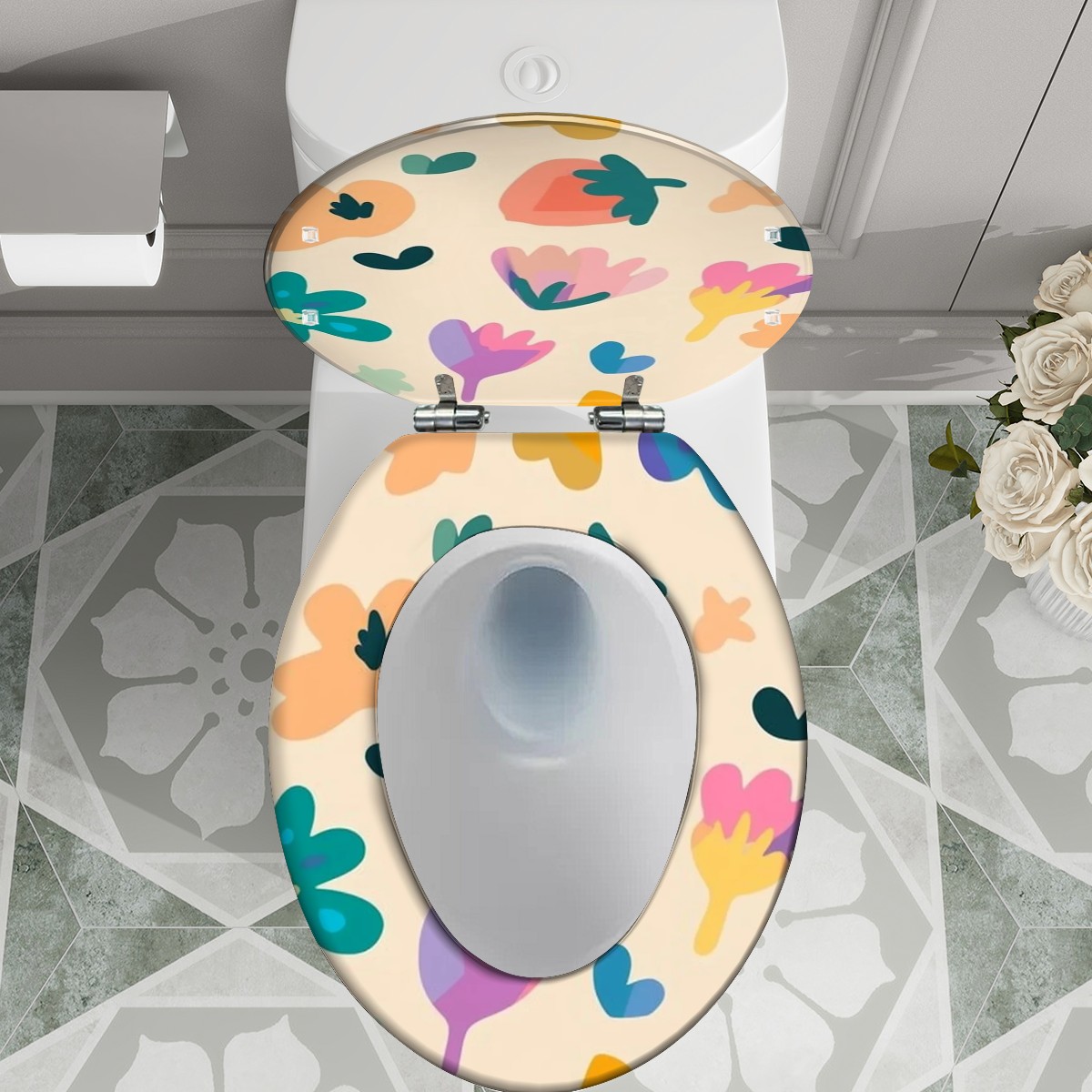 Elongated Toilet Seat V-Shaped