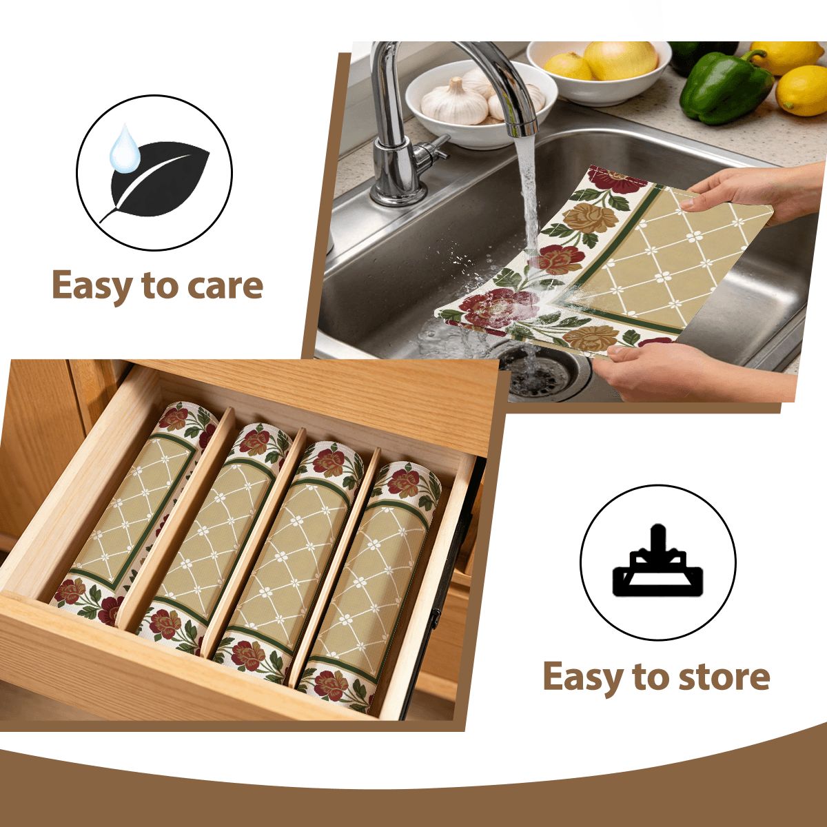 Faux Linen Placemats Set of 4