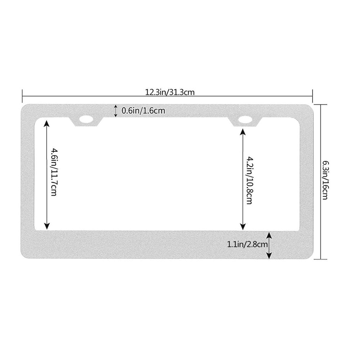 2-Hole Oval License Plate Frames 2 pcs