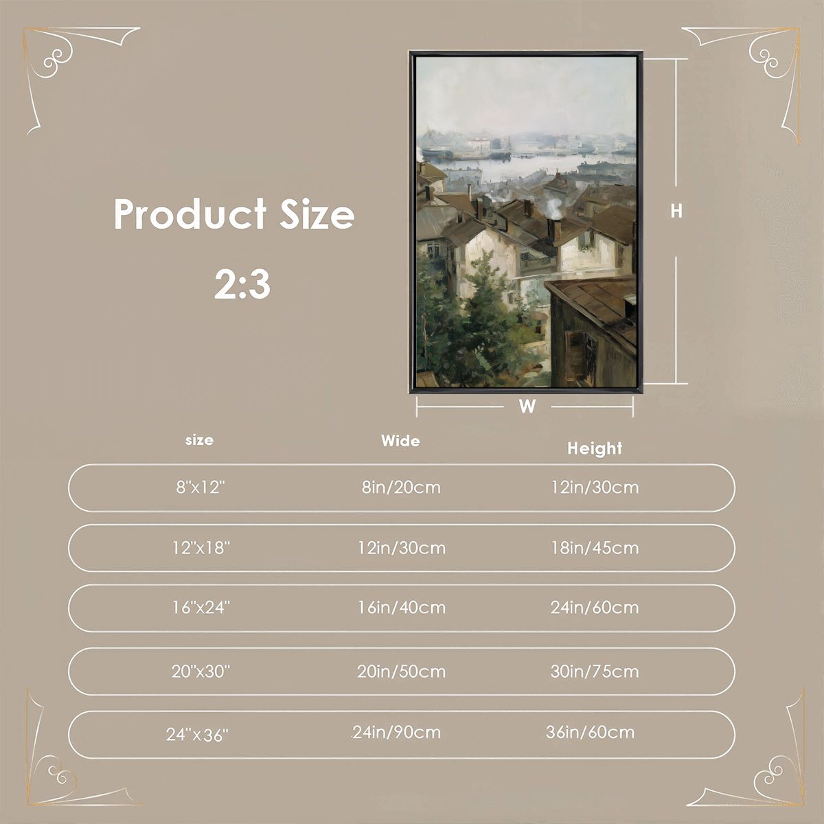 フローティングフレームキャンバス 2:3（縦） （アメリカ製）