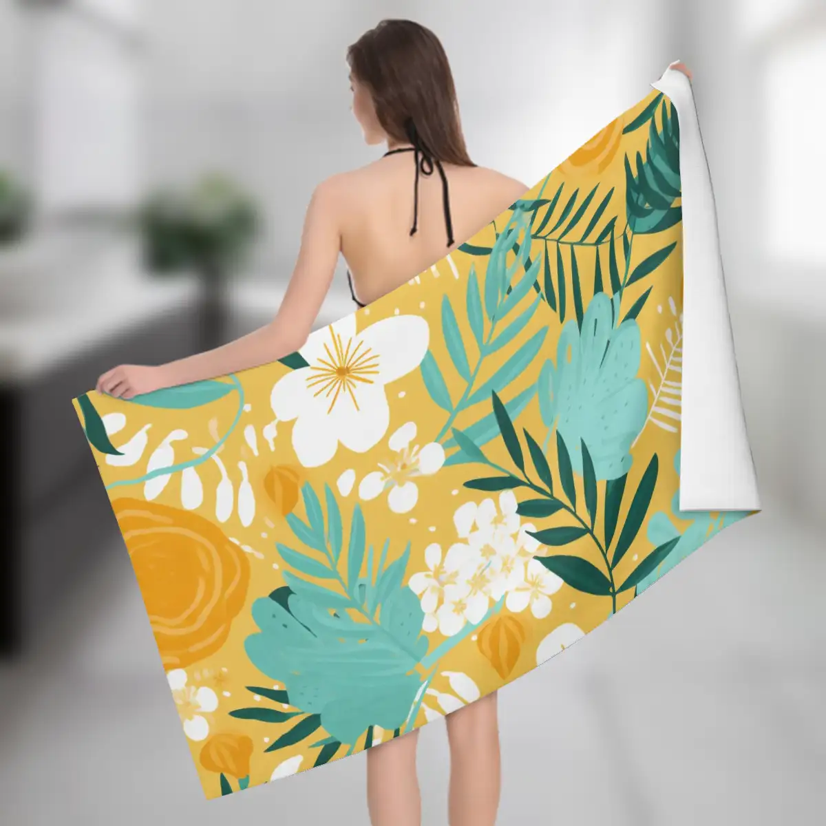 Microfiber Beach Towel Horizontal Absorbent