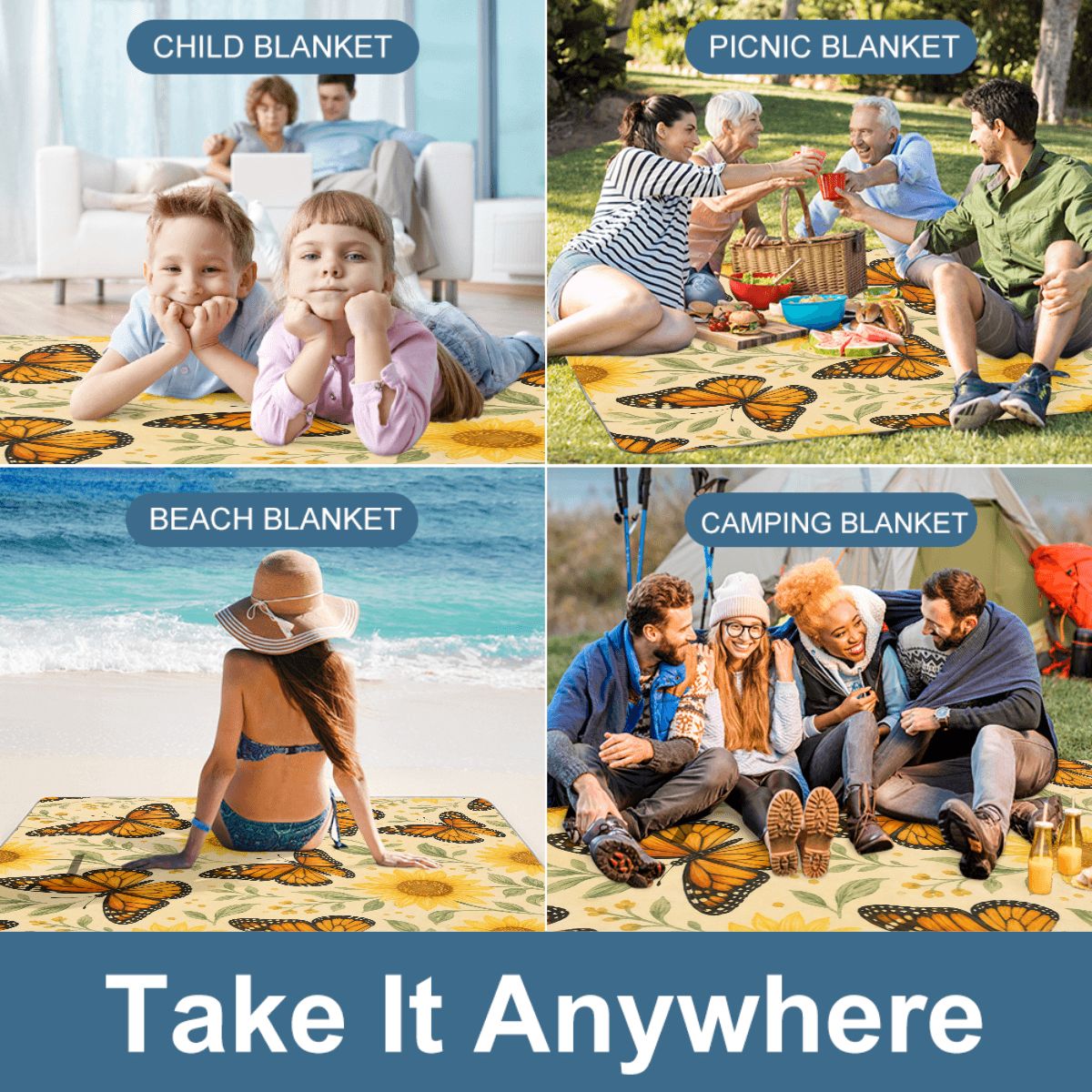 Foldable Outdoor Picnic Blanket