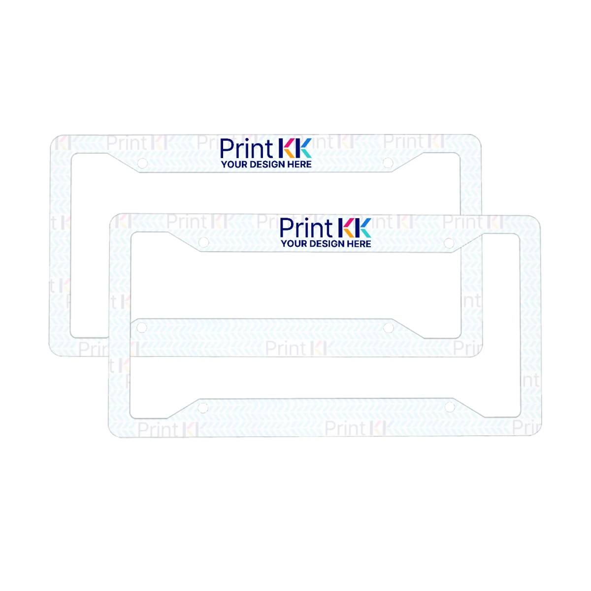 4-Hole Round License Plate Frames 2 pcs