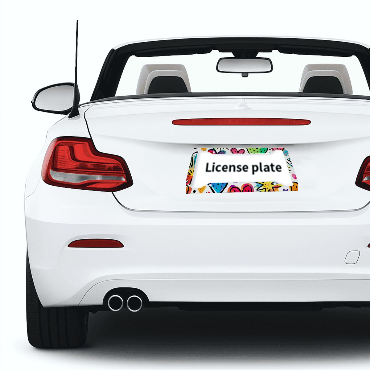 Cornici per targhe rotonde a 4 fori 2 pezzi