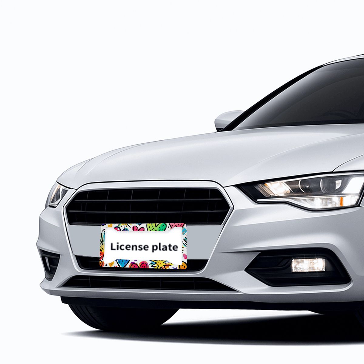 Cornici per targhe rotonde a 4 fori 2 pezzi