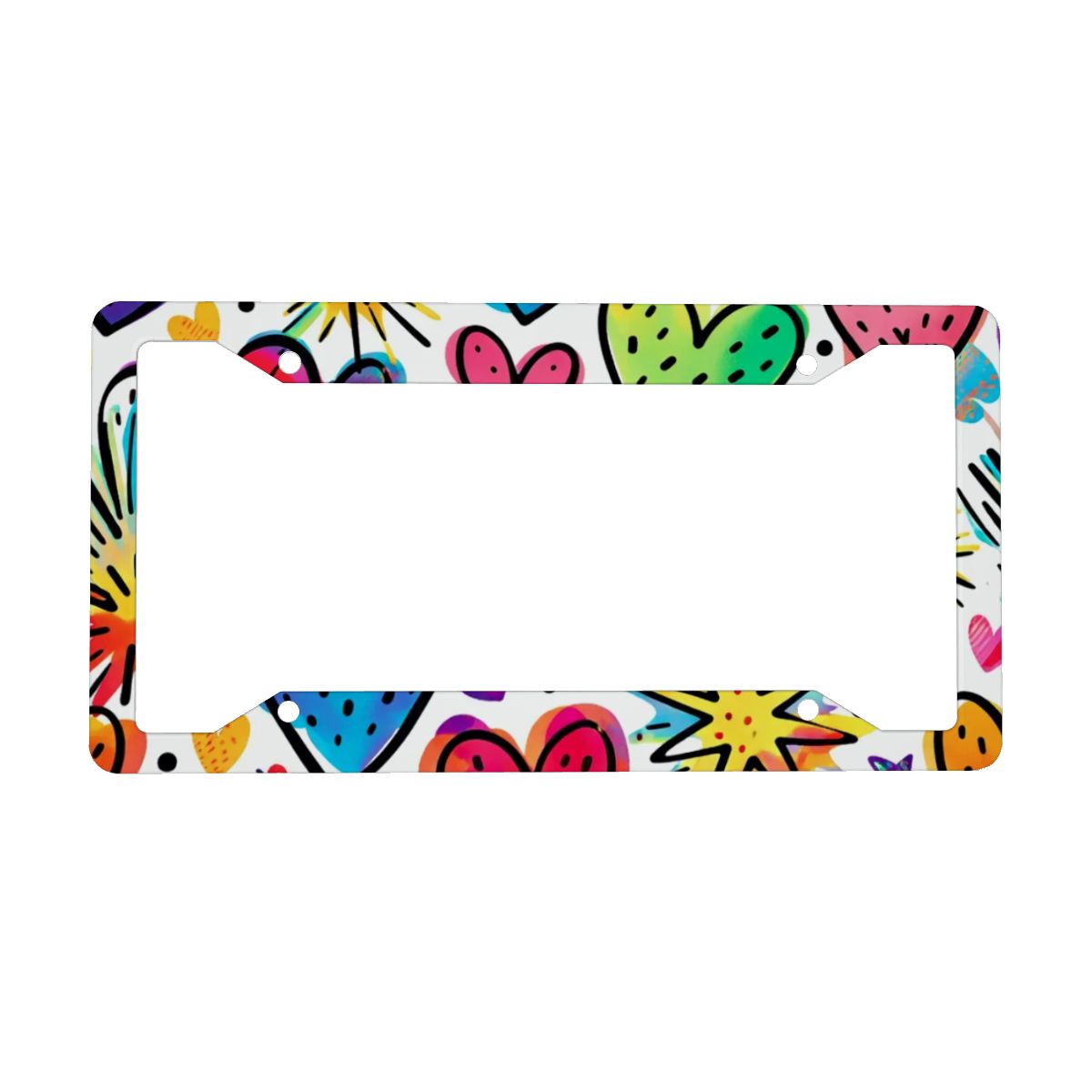 Cornici per targhe rotonde a 4 fori 2 pezzi