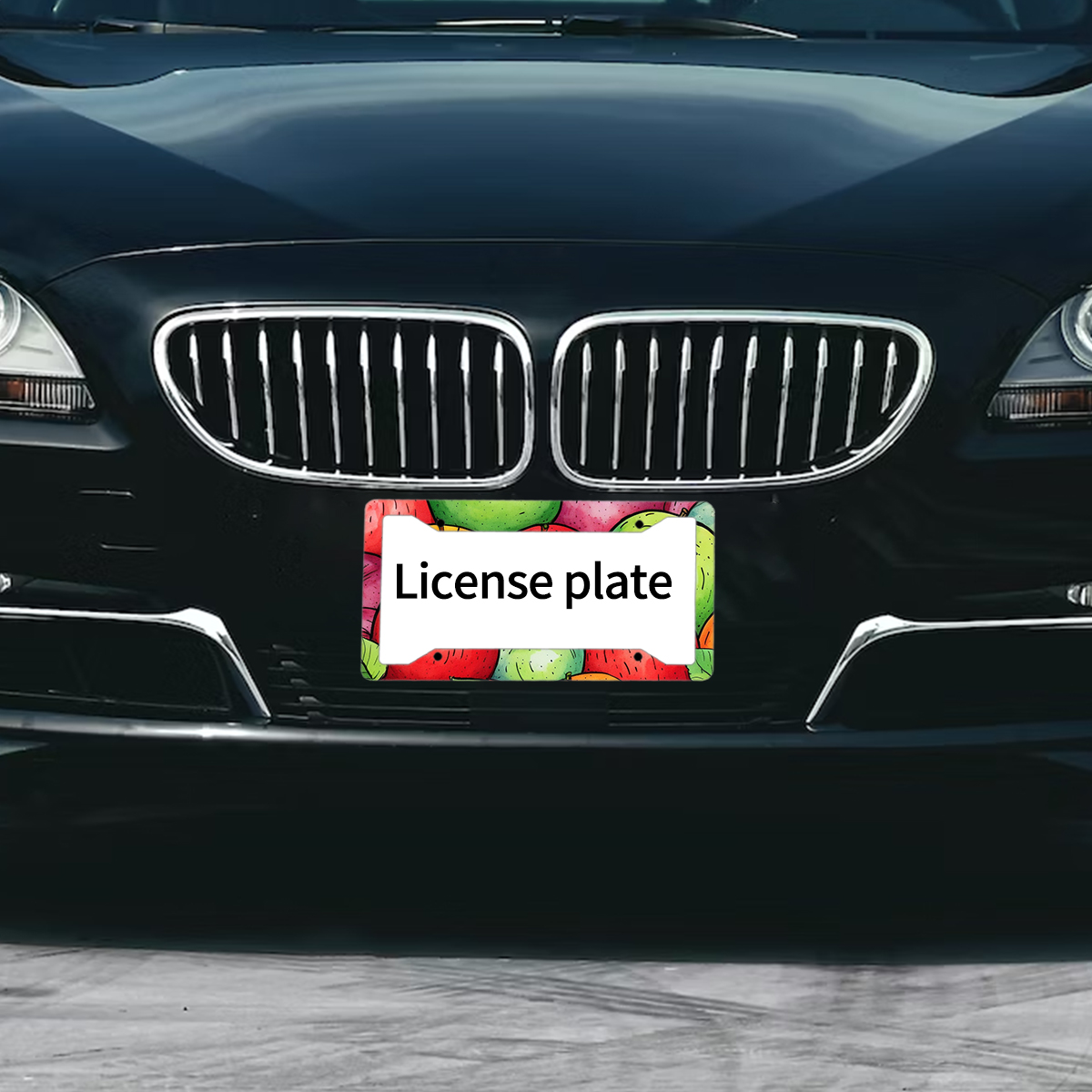 4-Hole Round License Plate Frames 2 pcs