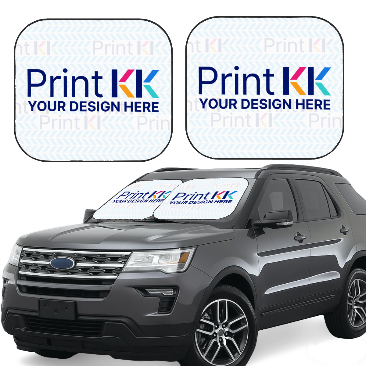 Parasole pieghevole per parabrezza anteriore 2 pezzi