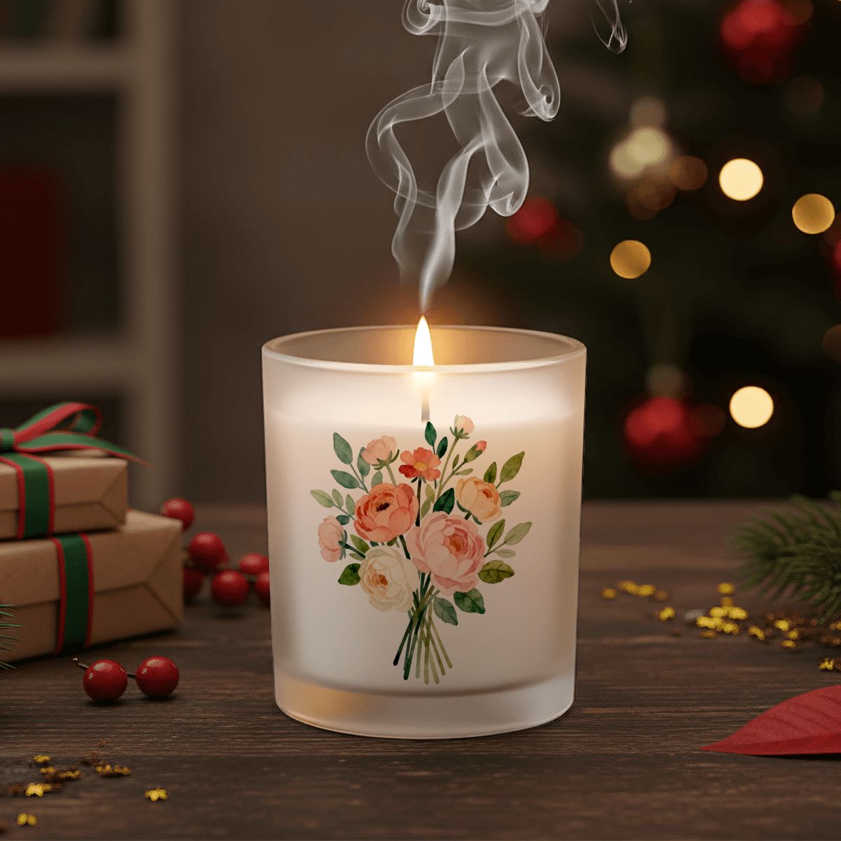 蓋付きフロストガラスジャー