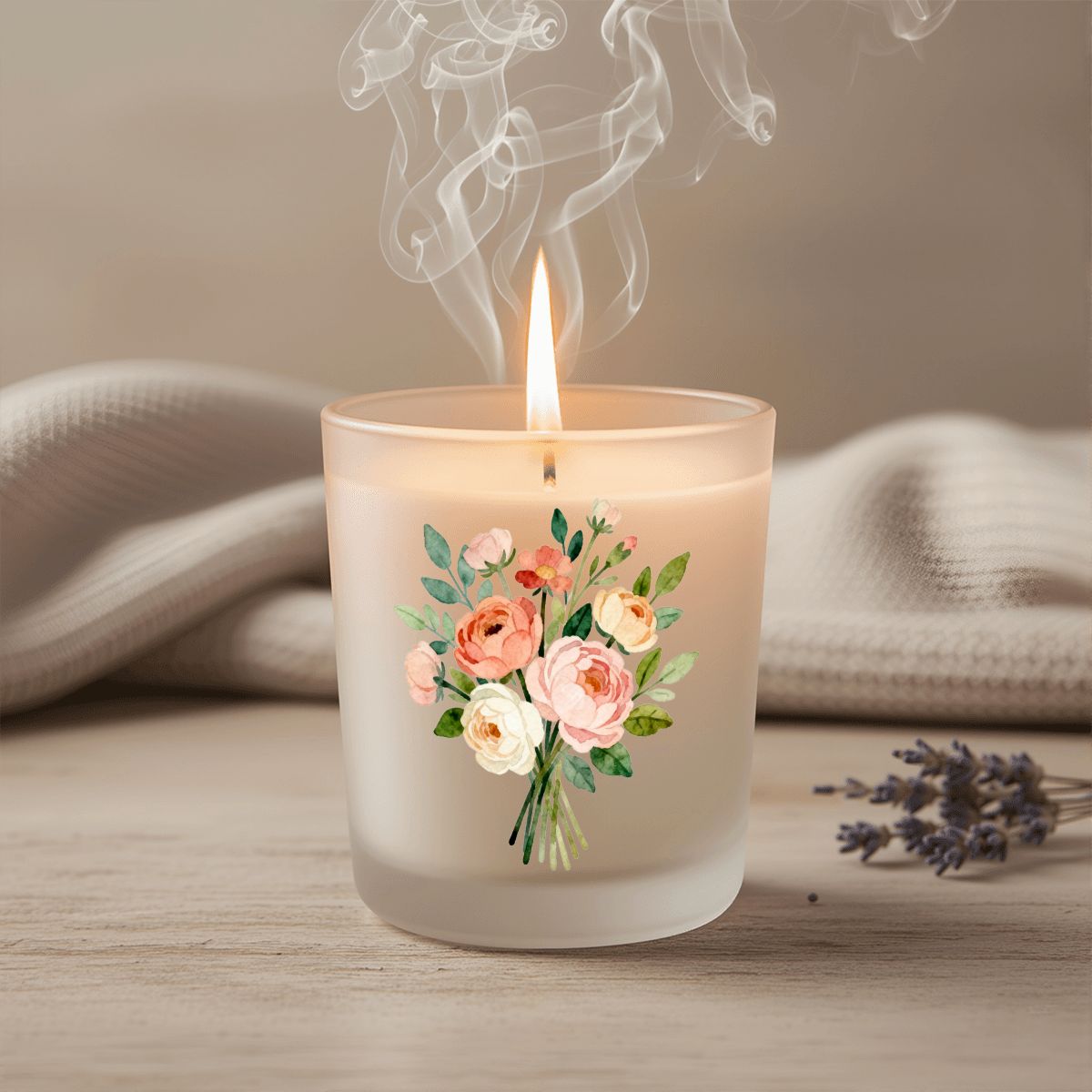 蓋付きフロストガラスジャー