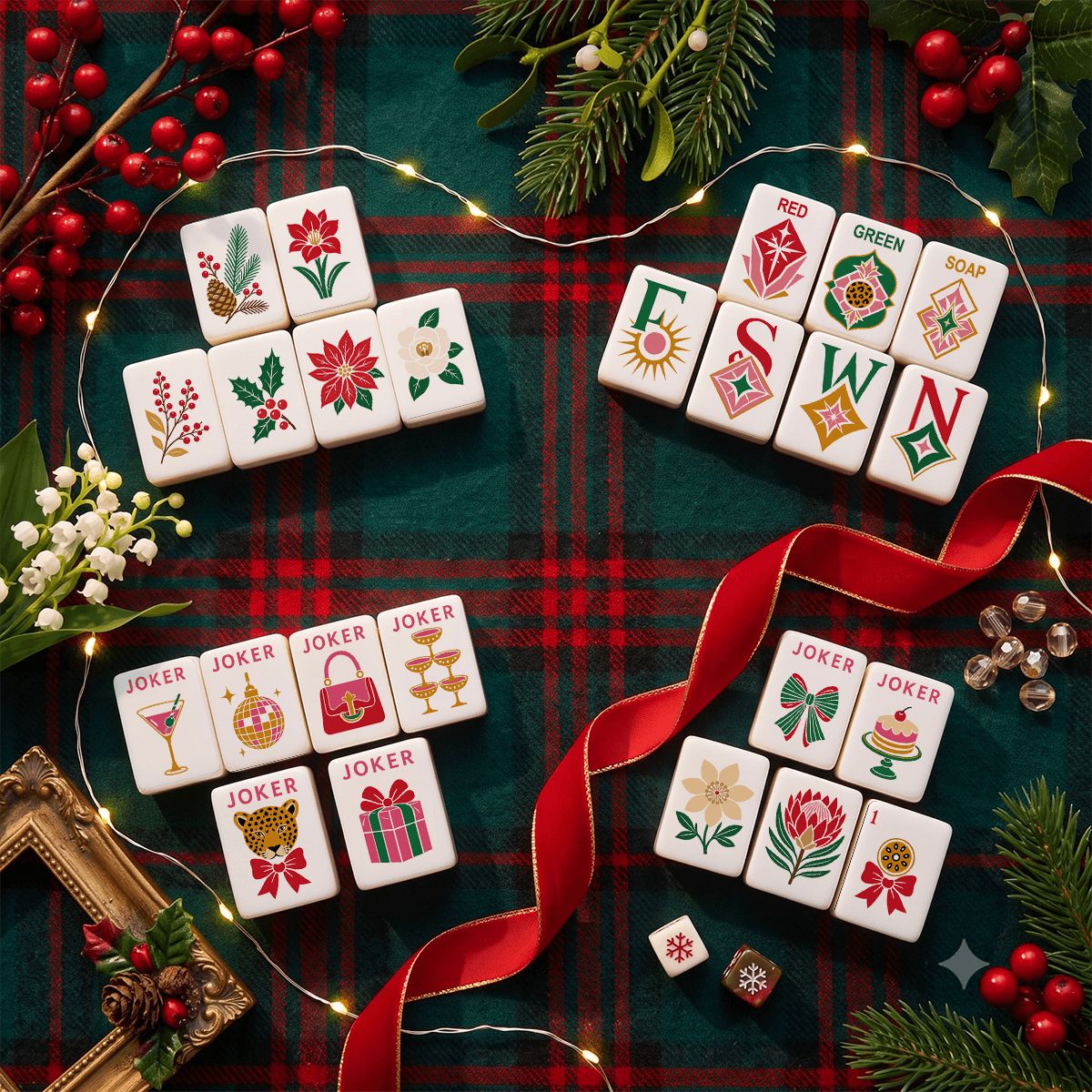 グラムホリデークリスマス麻雀牌