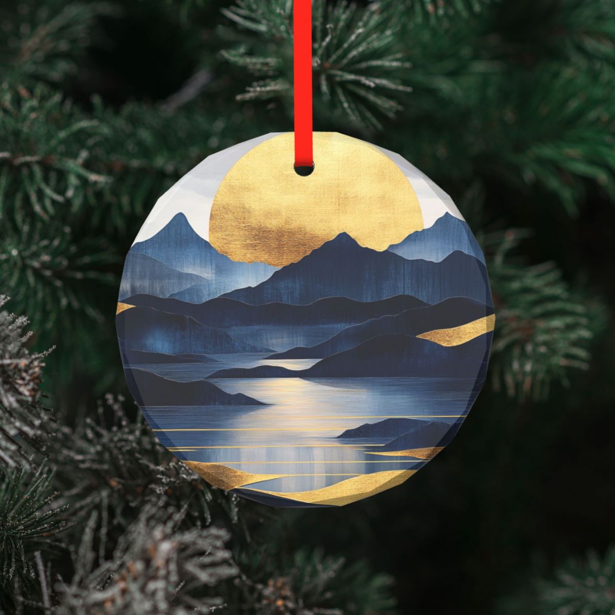 Glass Round Christmas Ornament