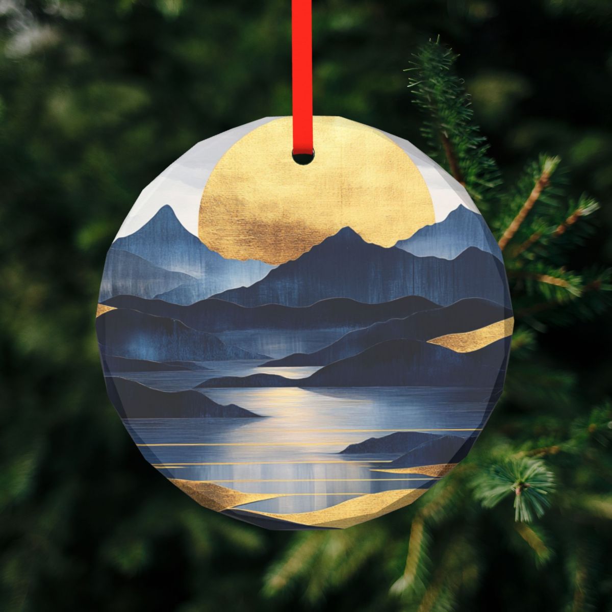 Glass Round Christmas Ornament