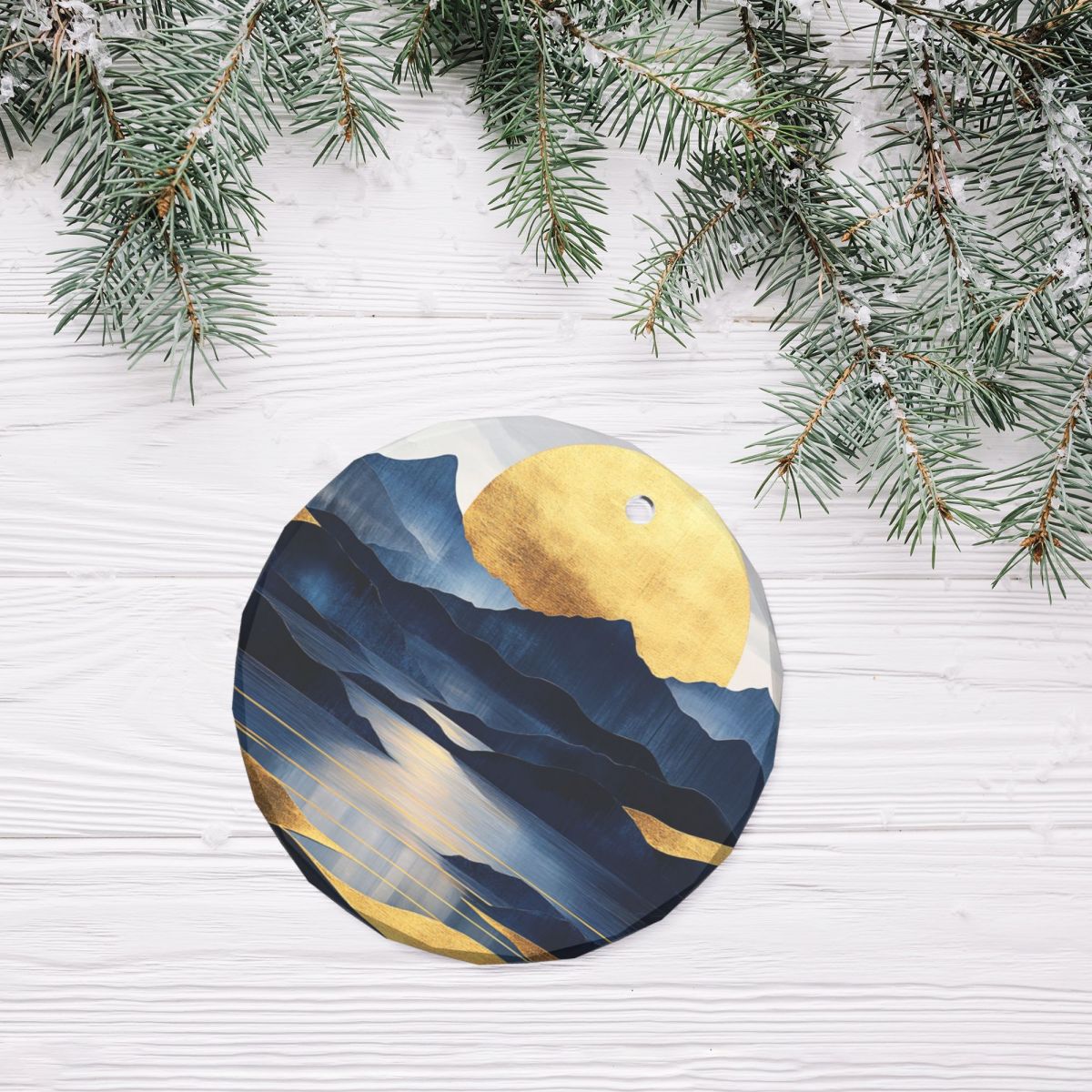 Glass Round Christmas Ornament