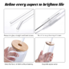 Glass Tumbler with Straw & Bamboo Lid (16oz) Glass Tumbler with Straw & Bamboo Lid (16oz)