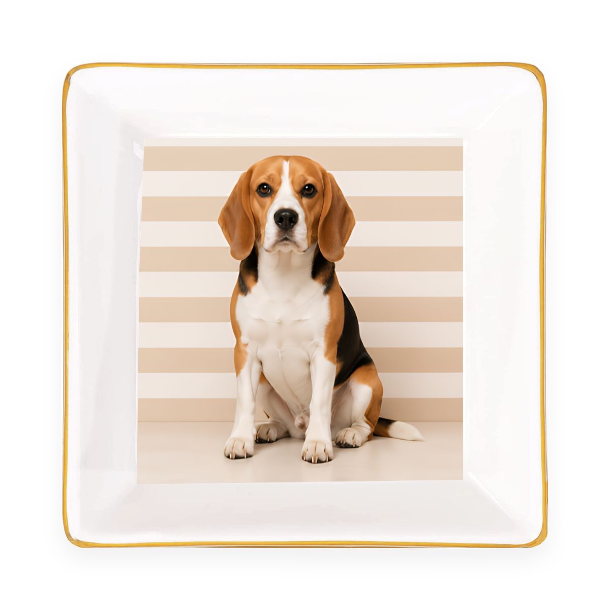 Gold Trim Jewelry Dish