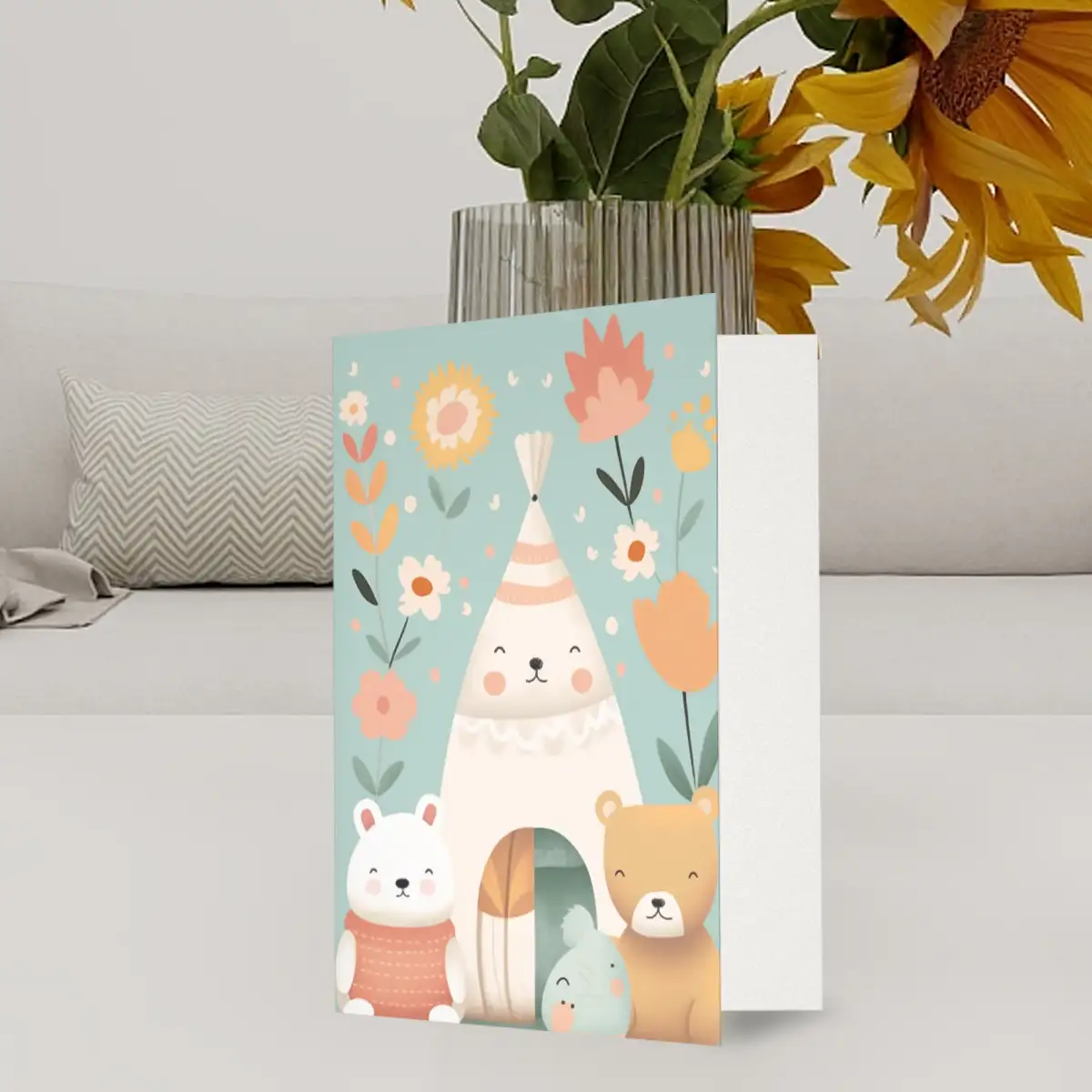 Vertical Greeting Cards (Golden Edge Pearl Paper)