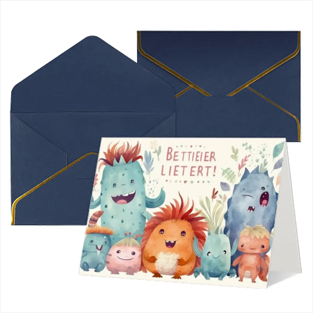 Golden Edge Greeting Cards (Horizontal)