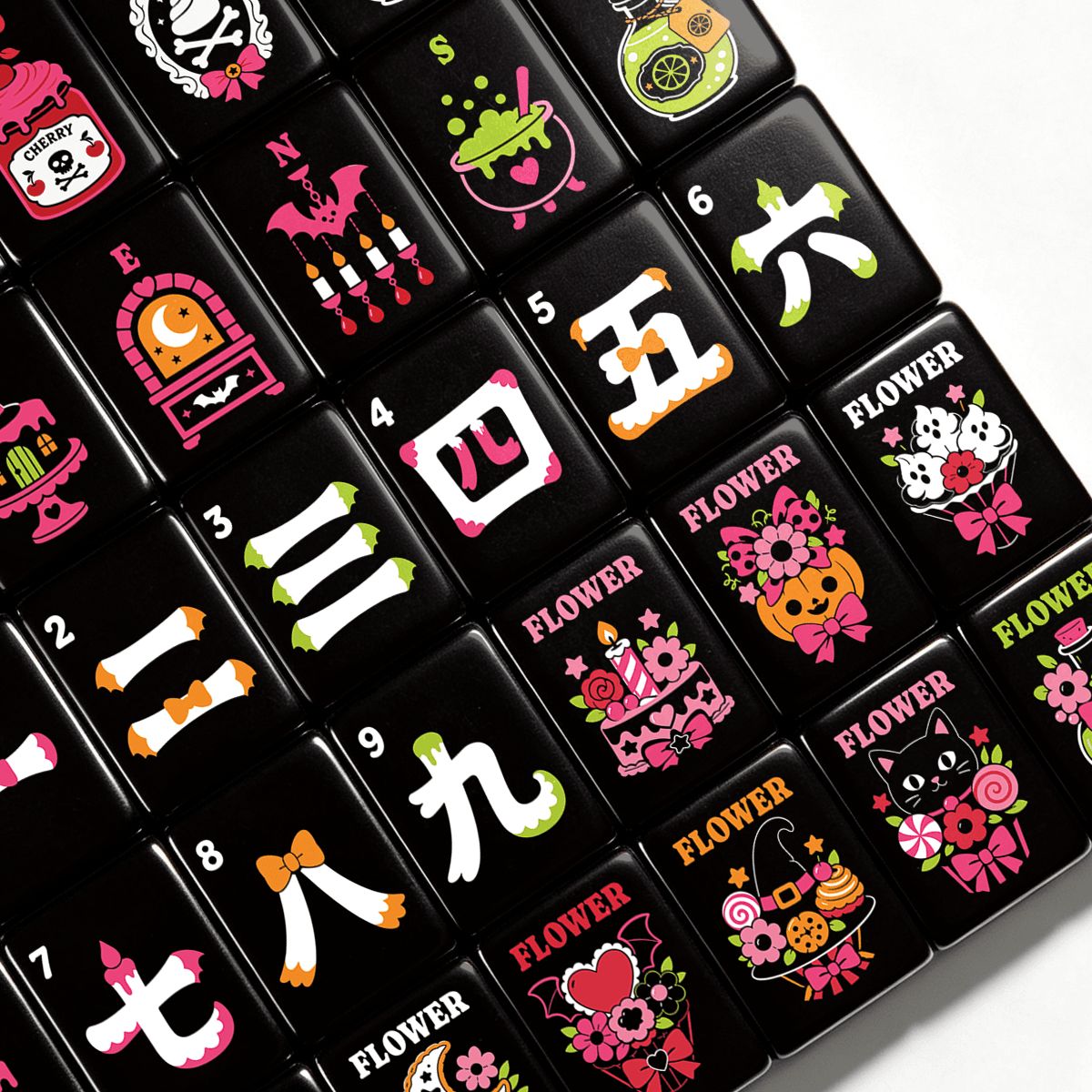Gothic Dessert Halloween Mahjong Tiles