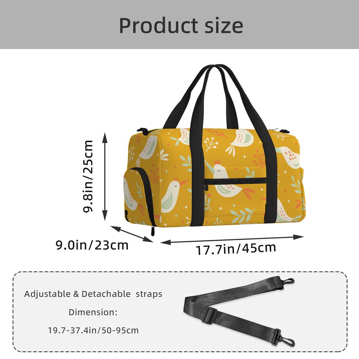 Gym Bag with Shoe Compartment