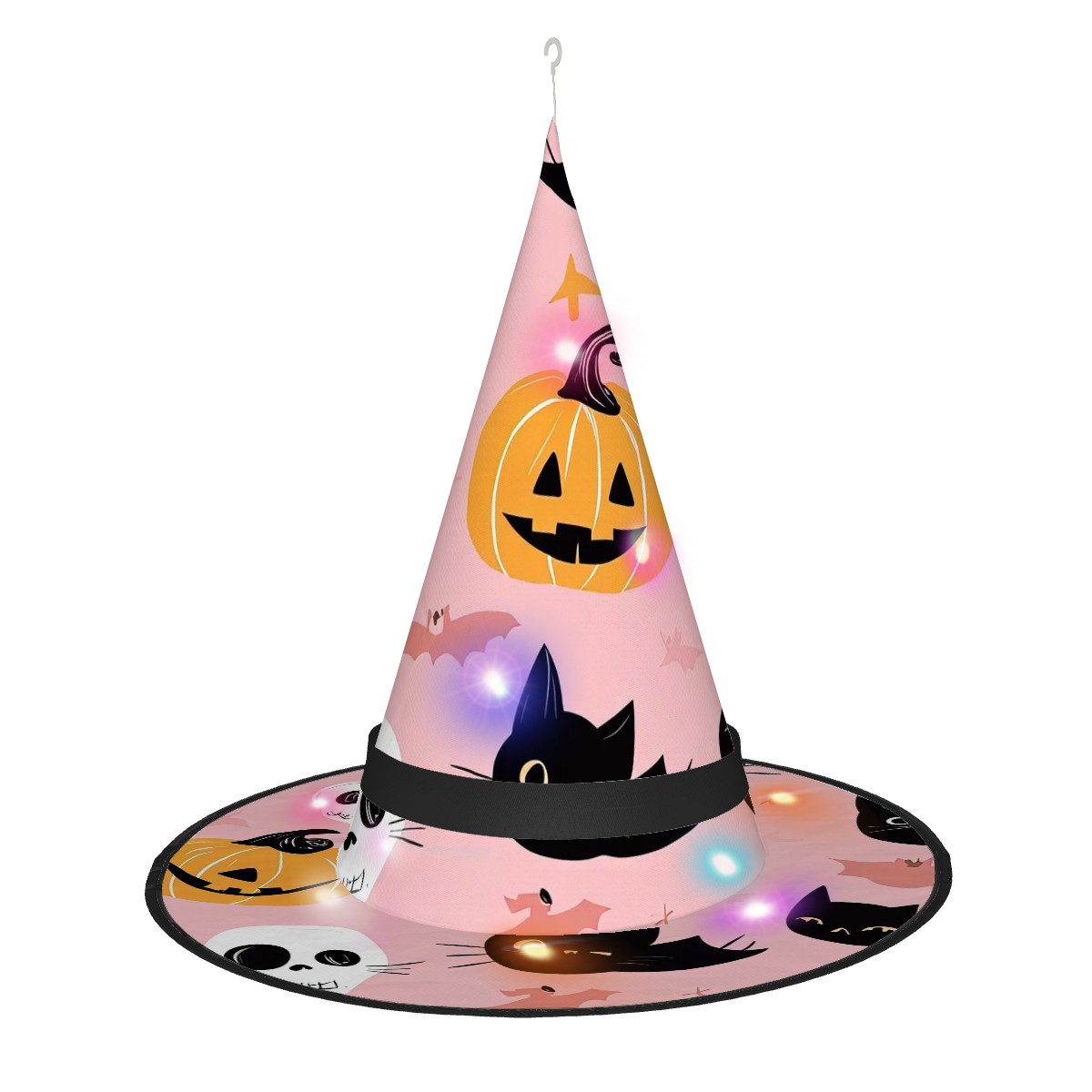 Halloween Witch Hat with LED Lights